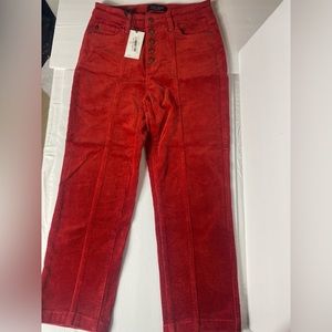 Judy blue womens rust color corduroy pants NWT